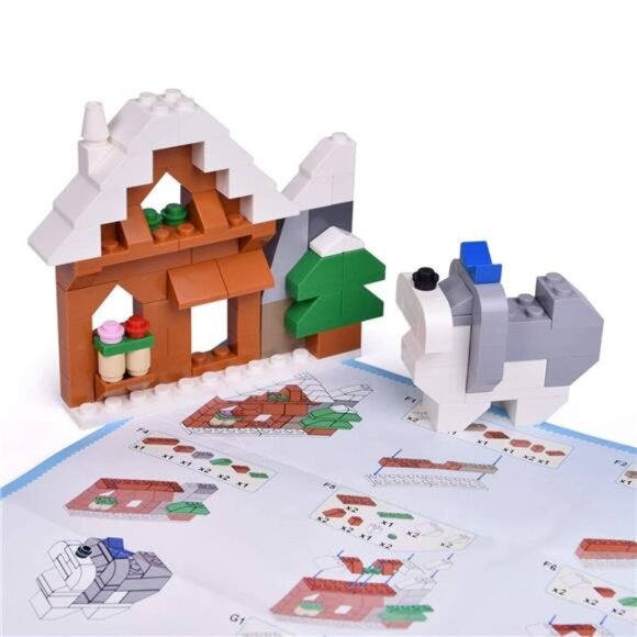 1100PCs Building Bricks in 17Popular Colors and 147 Mixed Shapes,Building Blocks - Picture 4 of 6